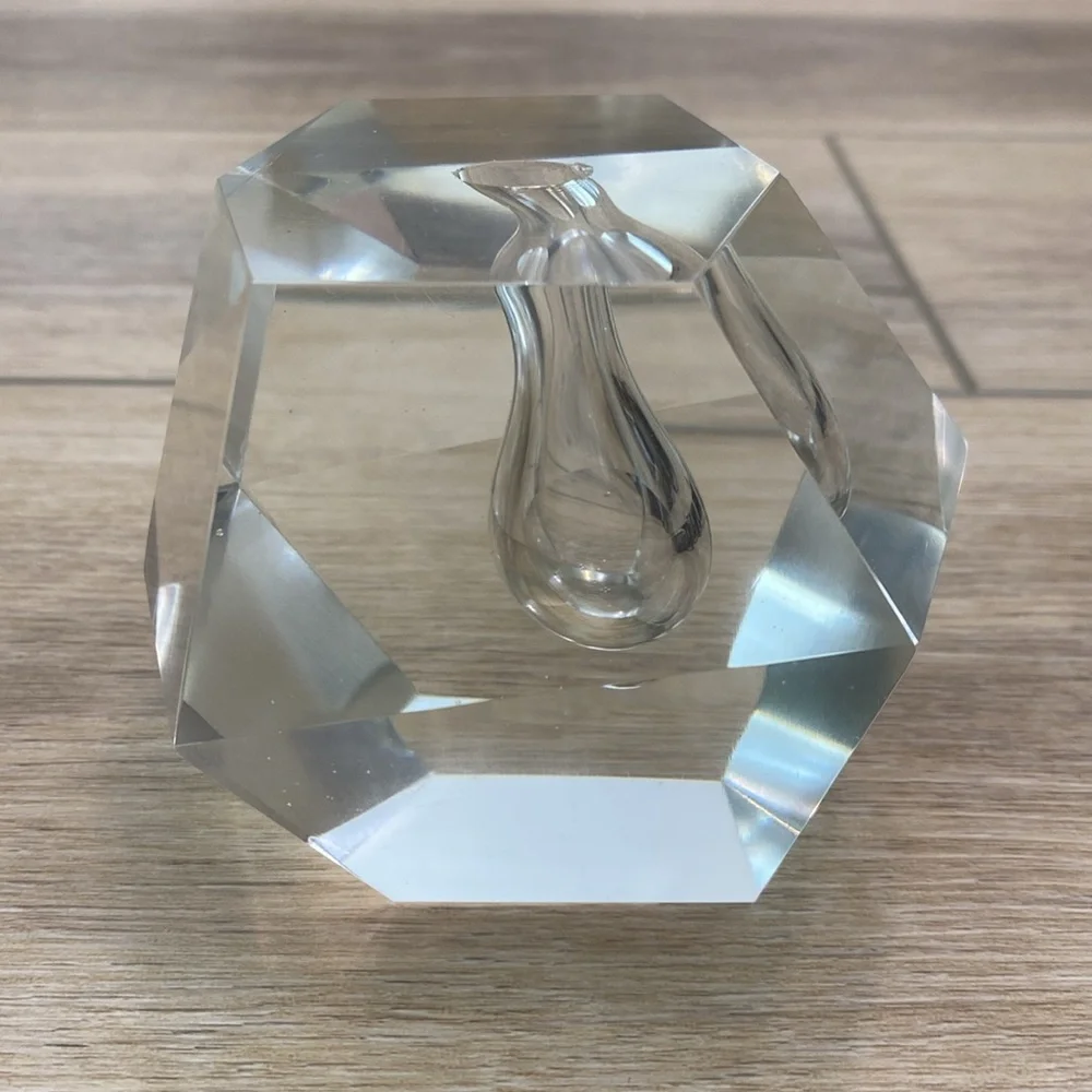 MCM Timo Sarpaneva Ittalia Finland Cristal‎ Block Bud Vase